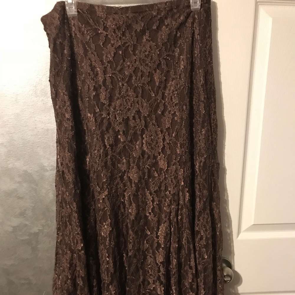 Brown lace skirt